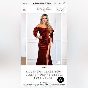 SOUTHERN CLASS BOW SLEEVE FORMAL DRESS